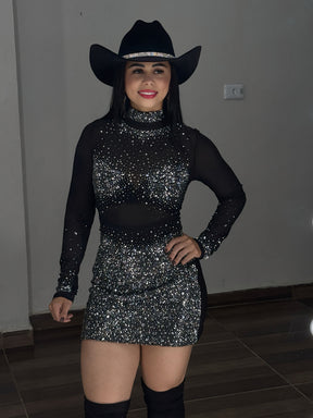 Vestido em pedrarias Duda