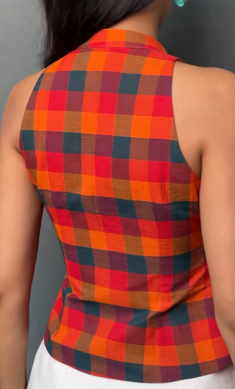 Blusa Halter Xadrez - Compre 1 Leve 2